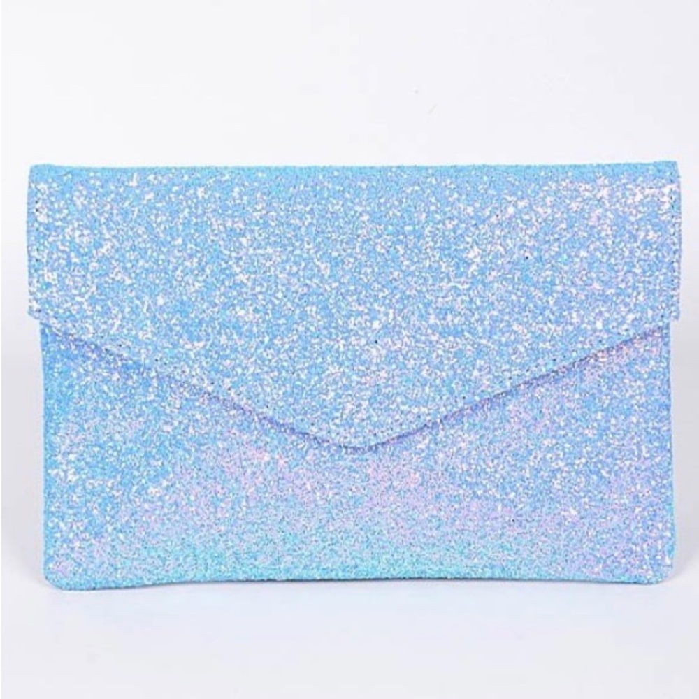 NWOT Sparkling Blue Clutch